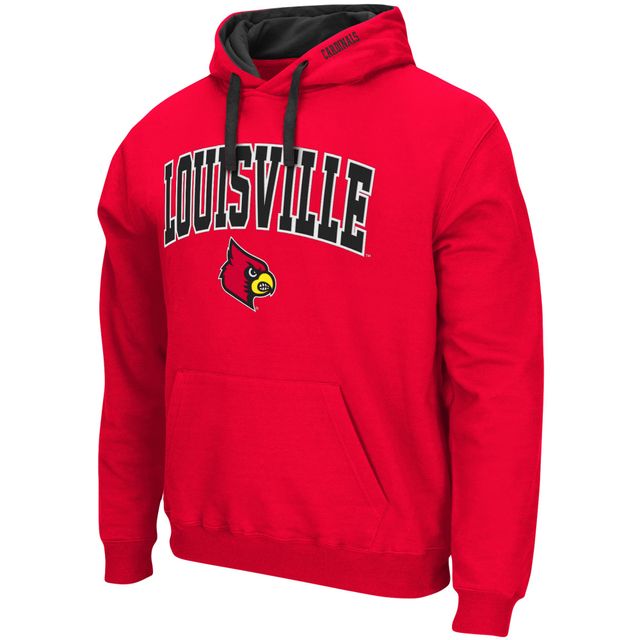 Sweat à capuche Colosseum Red Louisville Cardinals Big & Tall Arch Logo 2.0 pour homme