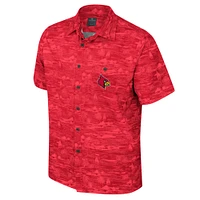 Men's Colosseum Red Louisville Cardinals Ozark Button-Up Shirt