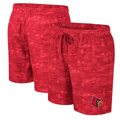 Short de bain Ozark Colosseum rouge Louisville Cardinals pour hommes