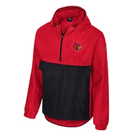 Men's Colosseum  Red Louisville Cardinals Reloaded Anorak Half-Zip Jacket
