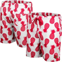 Short de bain pour homme Colosseum White Louisville Cardinals Pineapples
