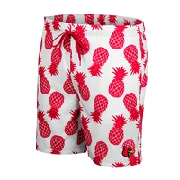 Short de bain pour homme Colosseum White Louisville Cardinals Pineapples
