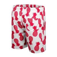 Short de bain pour homme Colosseum White Louisville Cardinals Pineapples