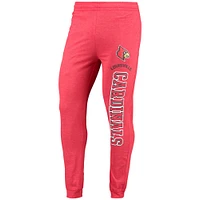Men's Concepts Sport Red/Heather Charcoal Louisville Cardinals Meter Long Sleeve Hoodie T-Shirt & Jogger Pajama Set