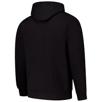 Men's League Collegiate Wear Black Louisville Cardinals Arch Script Essential Fleece 2.0 Pullover Hoodie