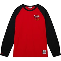 Men's Mitchell & Ness Red Louisville Cardinals Legendary Slub Raglan Long Sleeve T-Shirt