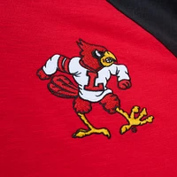 Men's Mitchell & Ness Red Louisville Cardinals Legendary Slub Raglan Long Sleeve T-Shirt