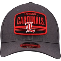 Men's New Era Charcoal Louisville Cardinals Team Elevated 9SEVENTY Stretch-Snap Adjustable Hat
