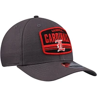 Men's New Era Charcoal Louisville Cardinals Team Elevated 9SEVENTY Stretch-Snap Adjustable Hat