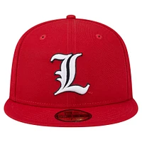 Men's New Era Red Louisville Cardinals 59FIFTY Fitted Hat