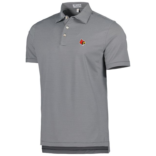 Polo en jersey à rayures Jubilee Louisville Cardinals pour homme Peter Millar noir