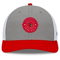 Men's Top of the World Gray/Red Louisville Cardinals Rob Trucker Adjustable Hat