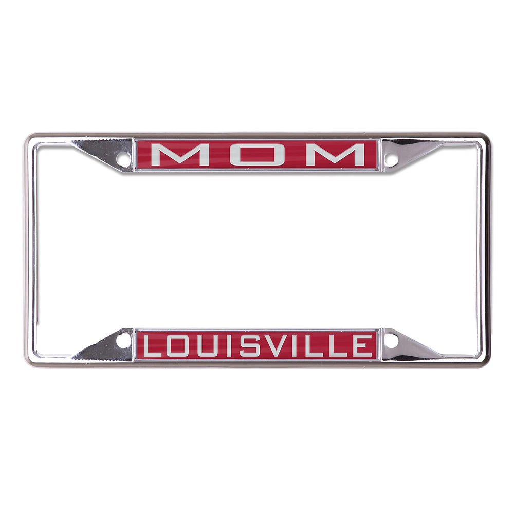 Cadre de plaque d'immatriculation en métal découpé au laser WinCraft Louisville Cardinals Mom School Supporter