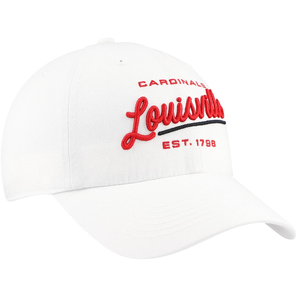 Women's '47 White Louisville Cardinals Sidney Clean Up Adjustable Hat