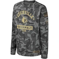 Youth Colosseum Camo Louisville Cardinals OHT Military Appreciation Dark Star Long Sleeve T-Shirt