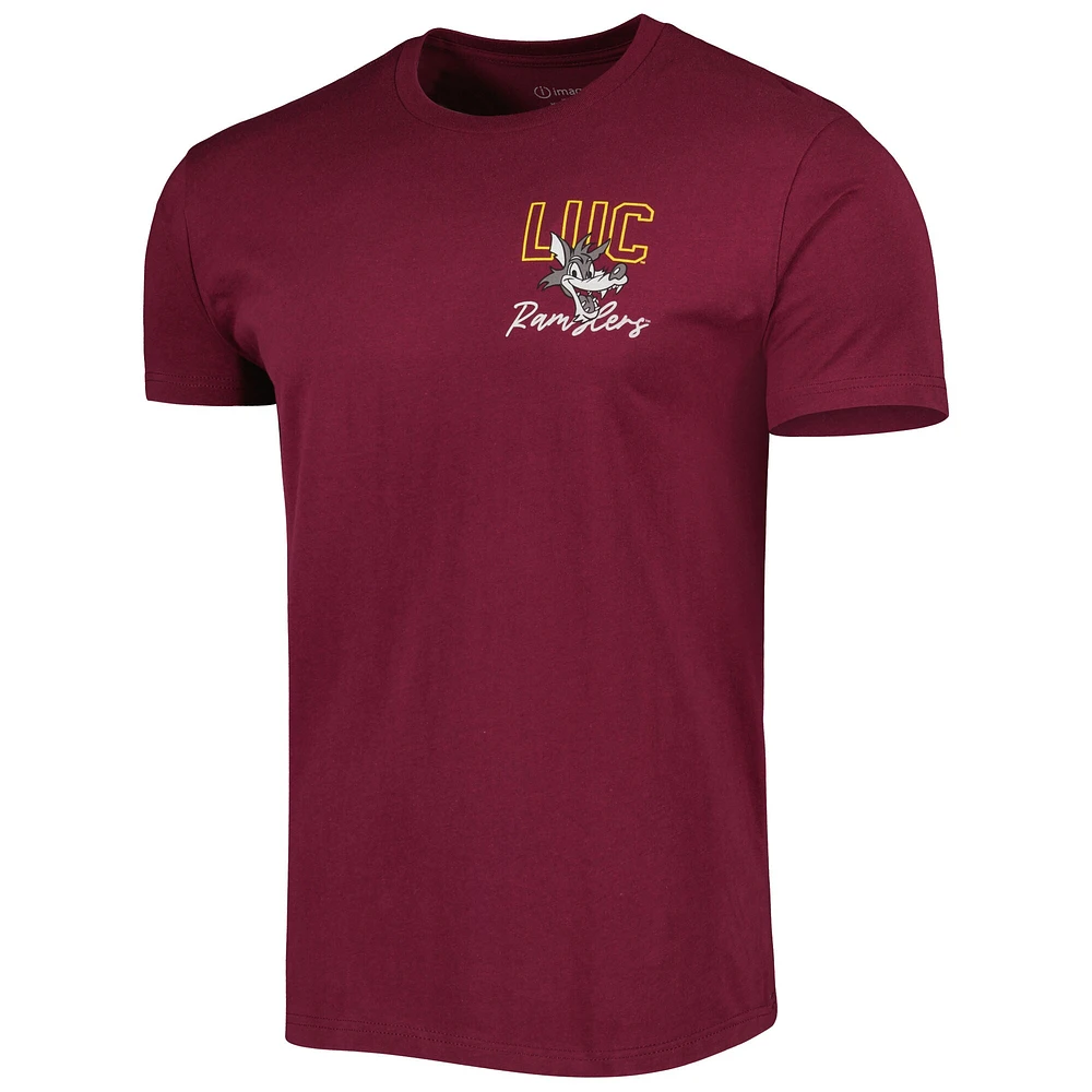 Men's Maroon Loyola Chicago Ramblers Through the Years T-Shirt