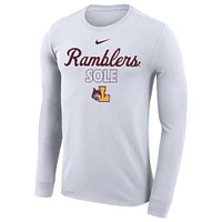Nike  White Loyola Chicago Ramblers 2023 On Court Bench Long Sleeve T-Shirt
