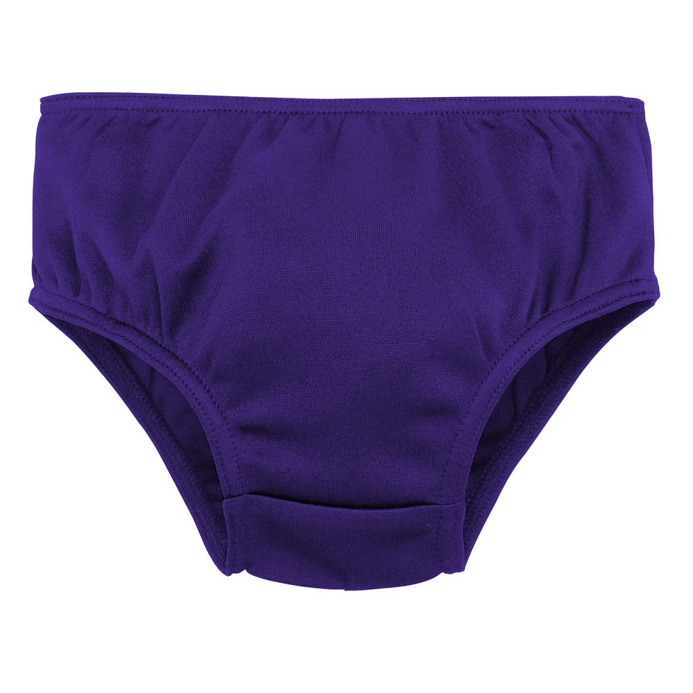 Girls Toddler Purple/Gold LSU Tigers Two-Piece Cheer Captain Jumper Dress & Bloomers Set