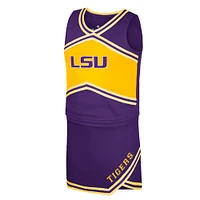 Girls Youth Colosseum Purple LSU Tigers Cheerleader Top & Skirt Set