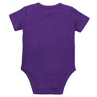 Infant Mitchell & Ness Purple/Gold LSU Tigers 3-Pack Bodysuit, Bib and Bootie Set