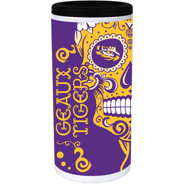 LSU Tigres Dia Acier Inoxydable 12oz. Refroidisseur de canette mince