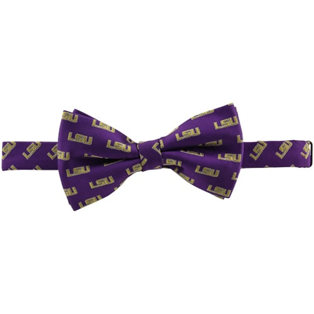 LSU Tigers Repeated Logo Bow Tie - Purple