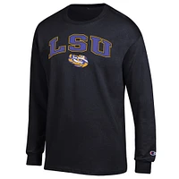 Men's Champion  Black LSU Tigers Arch Over Logo Long Sleeve T-Shirt