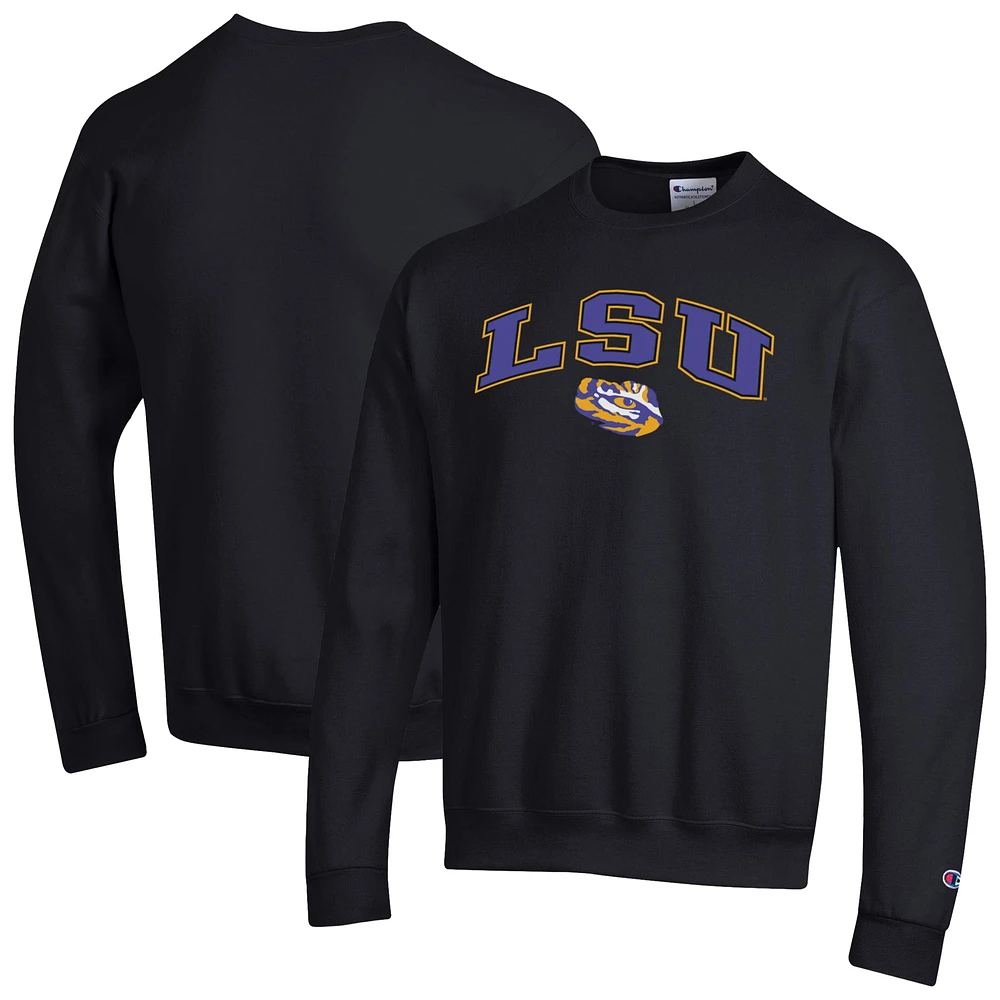 Sweat-shirt à enfiler avec logo Arch Over Champion Black LSU Tigers pour homme