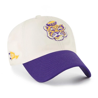 Men's '47 Cream LSU Tigers Grand Stand Clean Up Adjustable Hat