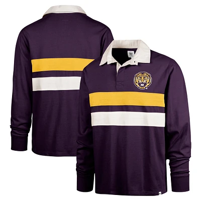 Polo de rugby à manches longues '47 LSU Tigers Clubhouse Knox Thames violet pour hommes