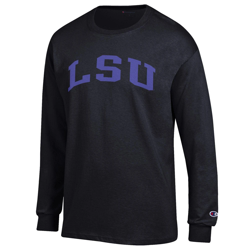 Men's Champion LSU Tigers Basic Arch Long Sleeve T-Shirt