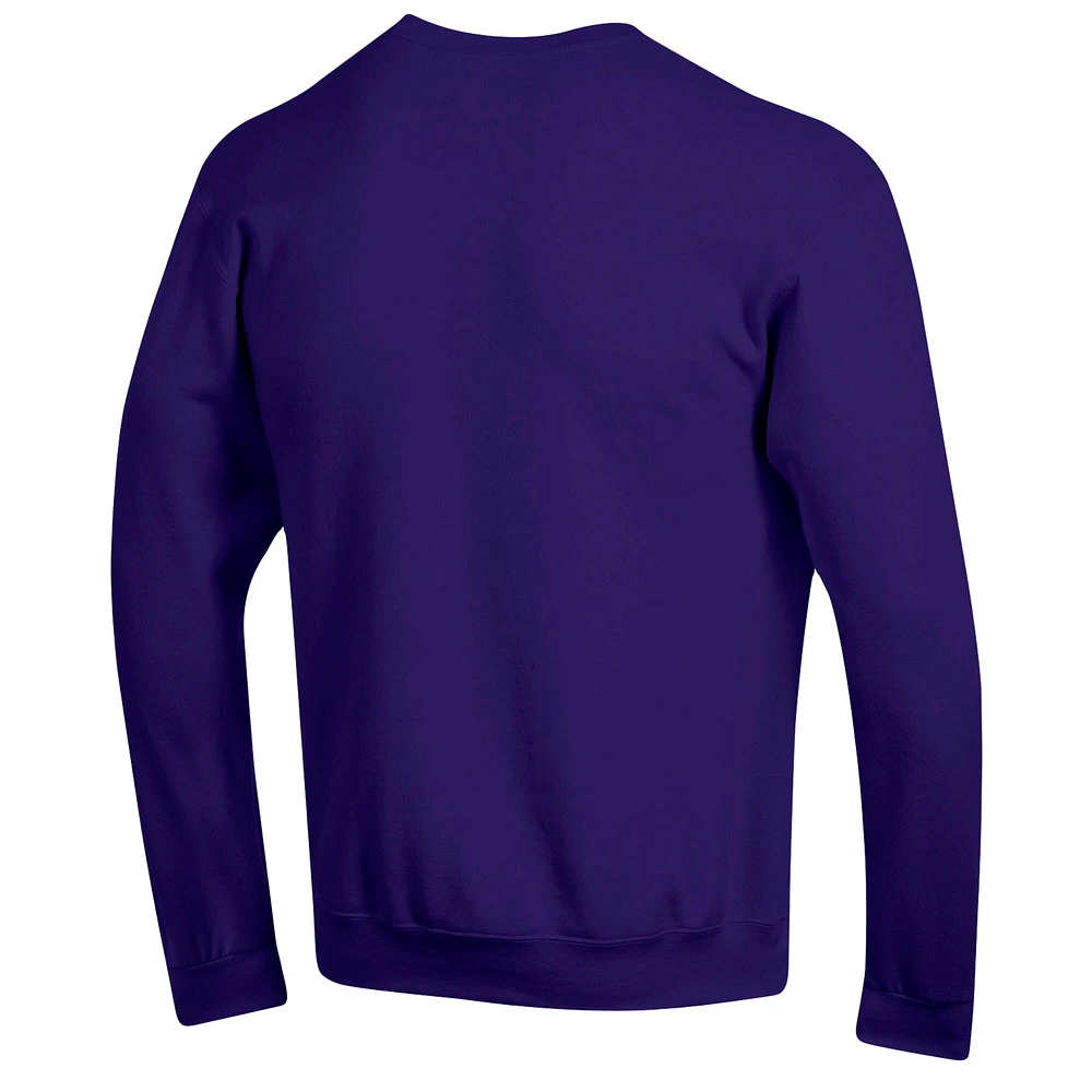 Sweat-shirt Champion violet LSU Tigers Arch Pill pour hommes