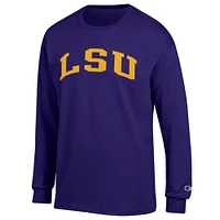 Men's Champion LSU Tigers Basic Arch Long Sleeve T-Shirt