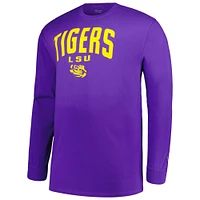 Men's Champion Purple LSU Tigers Big & Tall Arch Long Sleeve T-Shirt