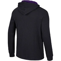 T-shirt à capuche thermique affirmatif Colosseum Black LSU Tigers pour hommes