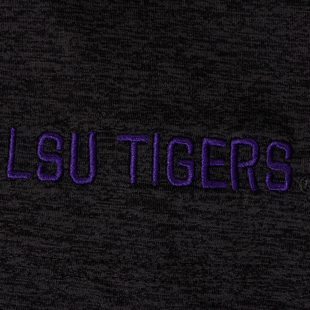 Men's Colosseum Black LSU Tigers Big & Tall Down Swing Polo
