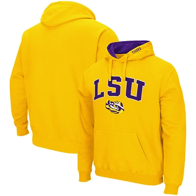 Sweat à capuche Colosseum Gold LSU Tigers Arch & Logo 3.0 pour hommes