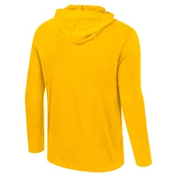 Men's Colosseum Gold LSU Tigers Logo Lockup Active Blend Long Sleeve  T-Shirt Hoodie