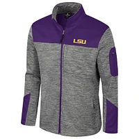 Men's Colosseum  Gray/Purple LSU Tigers Guard Full-Zip Jacket