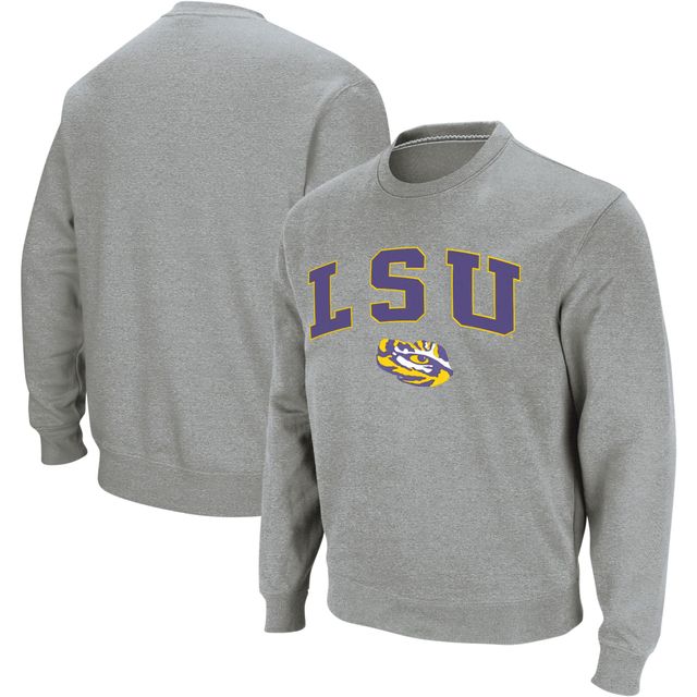 Sweat Colosseum Heather Grey LSU Tigers Arch & Logo Homme