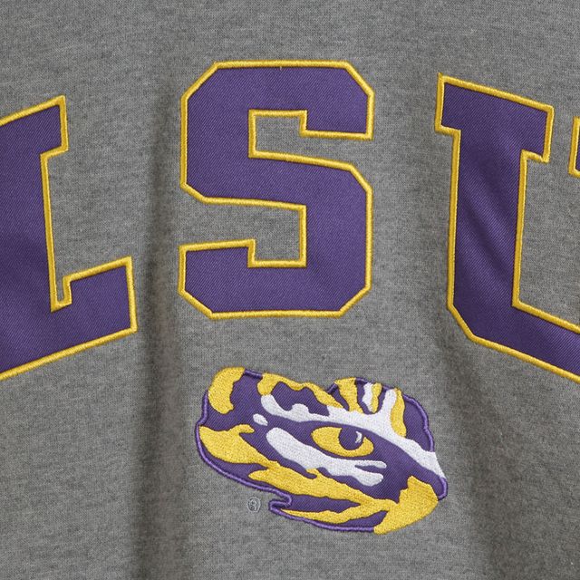 Sweat Colosseum Heather Grey LSU Tigers Arch & Logo Homme