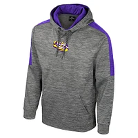 Men's Colosseum Heather Gray LSU Tigers Dozer Pullover Hoodie