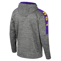 Men's Colosseum Heather Gray LSU Tigers Dozer Pullover Hoodie
