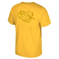 Men's Colosseum Maize LSU Tigers Dual Logo T-Shirt