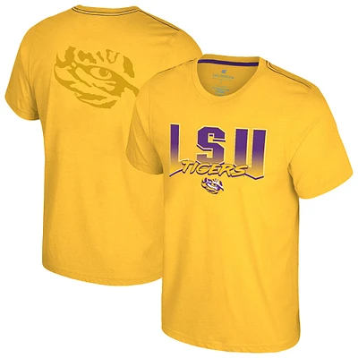 T-shirt à double logo Colosseum Maize LSU Tigers pour hommes