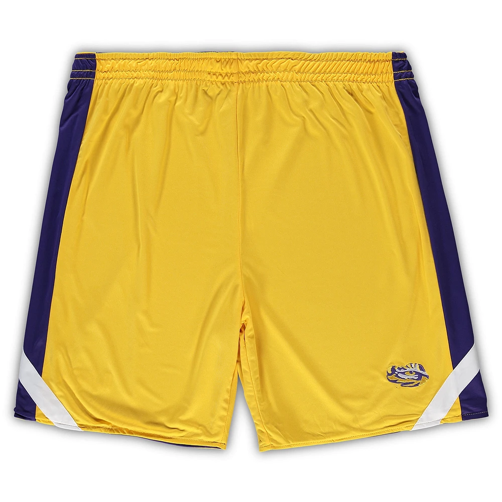 Men's Colosseum Purple/Gold LSU Tigers Big & Tall Team Reversible Shorts