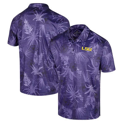 Polo Colosseum violet LSU Tigers Big & Tall Palms pour hommes