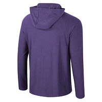 Men's Colosseum Purple LSU Tigers Cloud Jersey Raglan Long Sleeve Hoodie T-Shirt