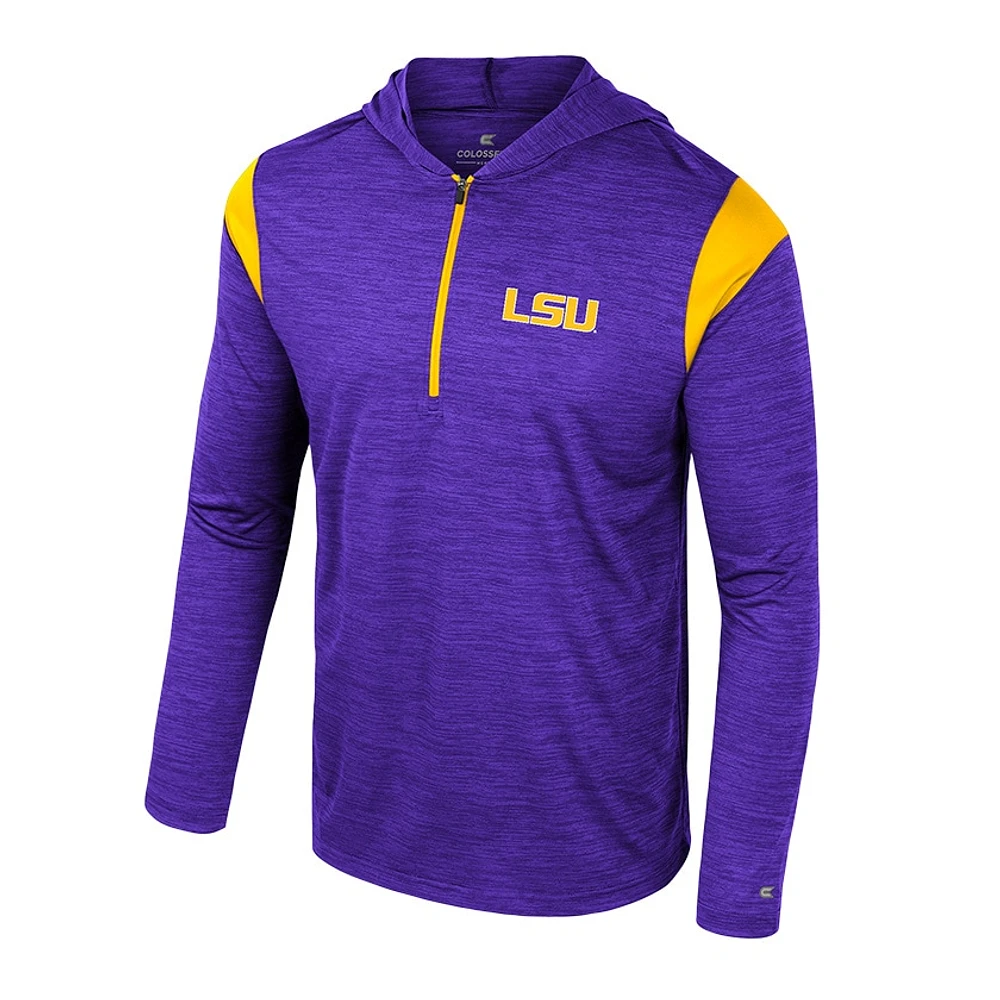 Men's Colosseum Purple LSU Tigers Dozer Half-Zip Windshirt