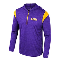 Men's Colosseum Purple LSU Tigers Dozer Half-Zip Windshirt